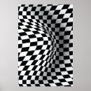 Search for optical illusions posters Black white