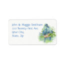 Search for parrot return address labels Blue