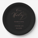Search for minimalist wedding plates Elegant script