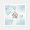 Search for elephant napkins Baby boy