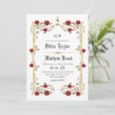 Search for beauty and the beast wedding invitations Fairytale