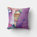 Search for abstract face pillows Watercolor