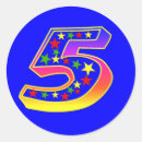 Search for number 5 stickers Colorful