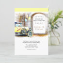 Search for vintage car wedding invitations Modern