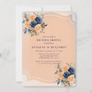 Search for navy blue peach wedding invitations Roses