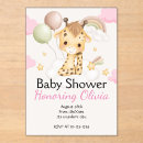 Search for giraffe baby girl shower invitations Jungle