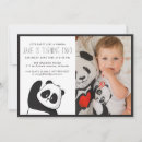 Search for panda invitations Black and white