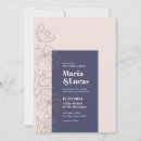 Search for navy and ivory wedding invitations Simple