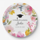 Search for blue and gold graduation plates For her