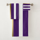 Search for purple and white bath towels Gold