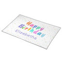 Search for happy birthday placemats Colorful