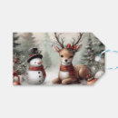 Search for snowman gift tags Vintage