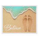 Search for footprints in the sand posters Religious