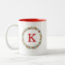 Search for christmas monogram mugs Watercolor