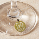 Search for 50th birthday wine charms Chic