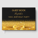Search for 100th birthday guest books Gold