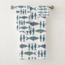 Search for fish bath towels Blue and green