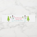 Search for christmas water bottle labels Snowman