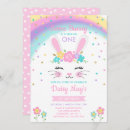 Search for some bunny invitations Pink and gold