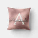 Search for rose pillows Monogrammed