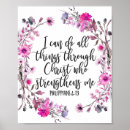 Search for i can do all things through christ who strengthens me posters Floral