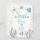 Search for under the sea party invitations Glitter