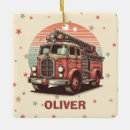Search for fire truck ornaments Retro