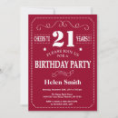 Search for burgundy 21st birthday invitations Twenty one birthday