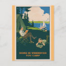 Search for vintage camping postcards Retro