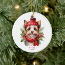 Search for yorkie ornaments Yorkshire terrier