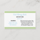 Search for food allergy business cards Restaurant