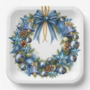 Search for blue christmas plates Bow
