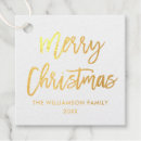 Search for foil favor tags Merry christmas