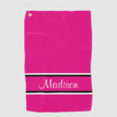 Search for hot pink golf towels Black