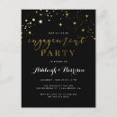 Search for black and gold engagement party invitations Calligraphy