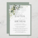 Search for 1st birthday baptism invitations Watercolor