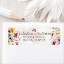 Search for watercolor return address labels Wildflowers