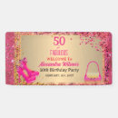 Search for pink and gold banners For her