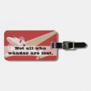 Search for all who wander not lost luggage tags Vintage