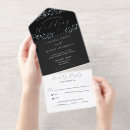 Search for silver and black wedding invitations Real foil