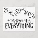 Search for thank you postcards Black and white