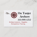 Search for archery business cards Arrow
