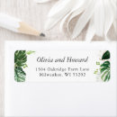 Search for tropical return address labels Leaves