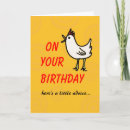 Search for chicken birthday cards Aging