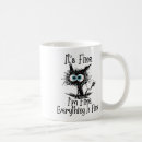 Search for everything is fine mugs Cute cat