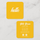 Search for yellow business cards Social media icons