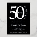 Search for silver black white 50th birthday invitations Elegant birthday party