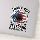 Search for thank you veterans stickers America