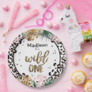 Search for wild one plates Girl 1st birthday