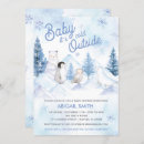 Search for winter baby shower invitations Arctic animals